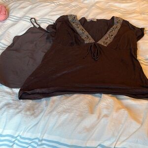 Pennington brown top with matching tank
